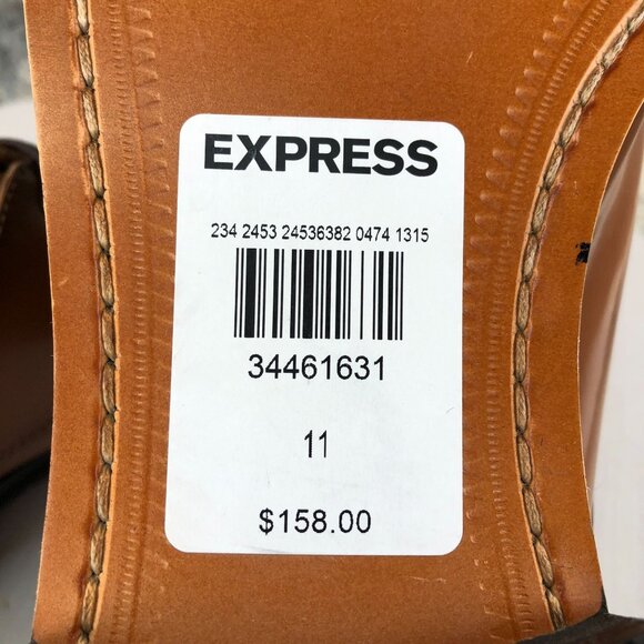 Express NWT Men\'s Size 11 Brown Leather Lace-Up Plain Toe Oxfords Dress Shoes main image 13